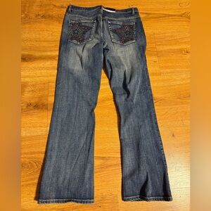 NWT Pepe London Women's Rhinestone Flare Jeans Size 16 Amorita 61873P Y2K